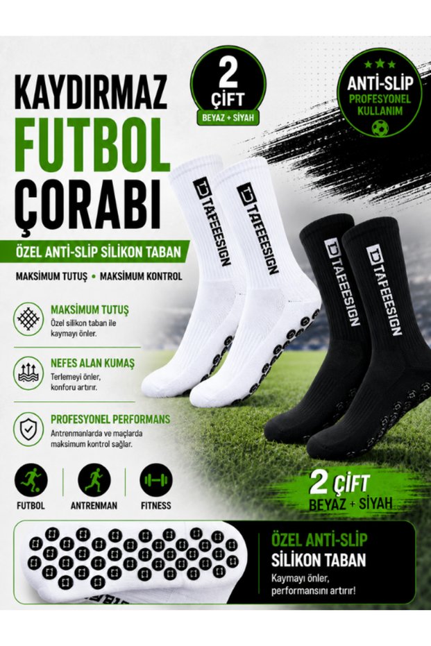 2 Pairs Unisex Special Series White Black Anti Slip Non Slip Silicone Towel Sole Seamless Match Pro Athlete Socks