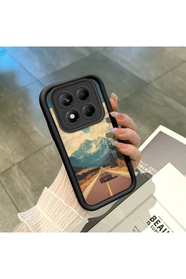 Redmi Note 14 Pro 4g Compatible Black Silicone Case Shockproof with Camera Protection