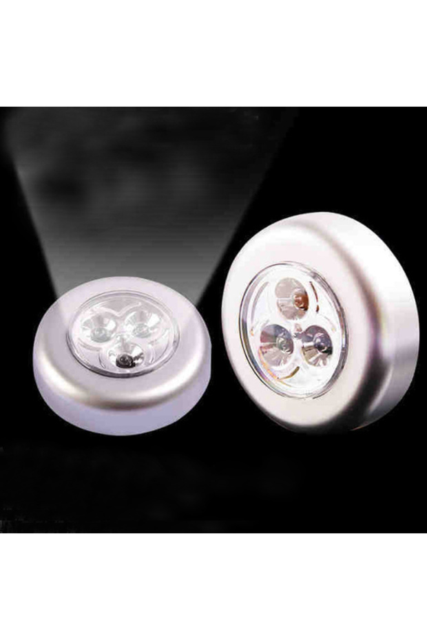 Round LED Touch Lights – Easy Install Wireless Night Lights (3 Pack) - 2
