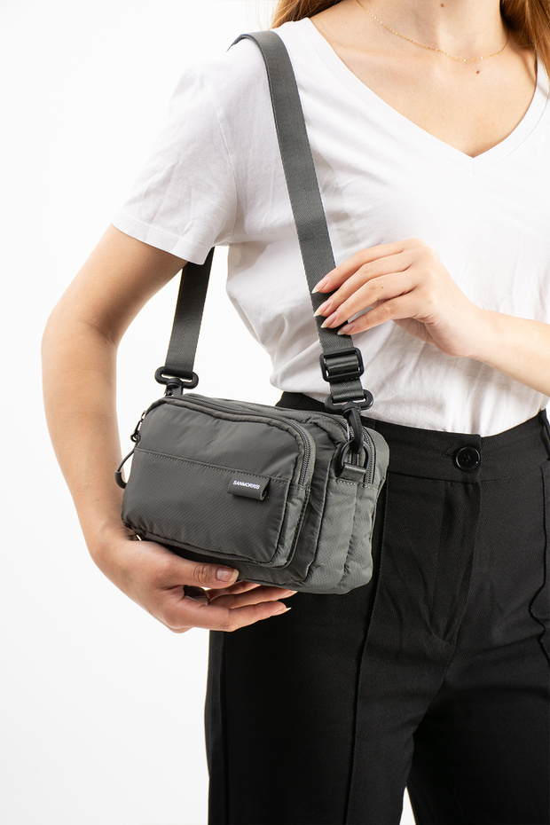 Viatox Vs 6035 Waterproof Parachute Fabric Small Size Crossbody Shoulder Bag Dark Gray