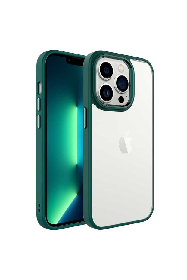 iPhone 14 Pro Case Transparent Back Face Camera Raised Silicone Shrp