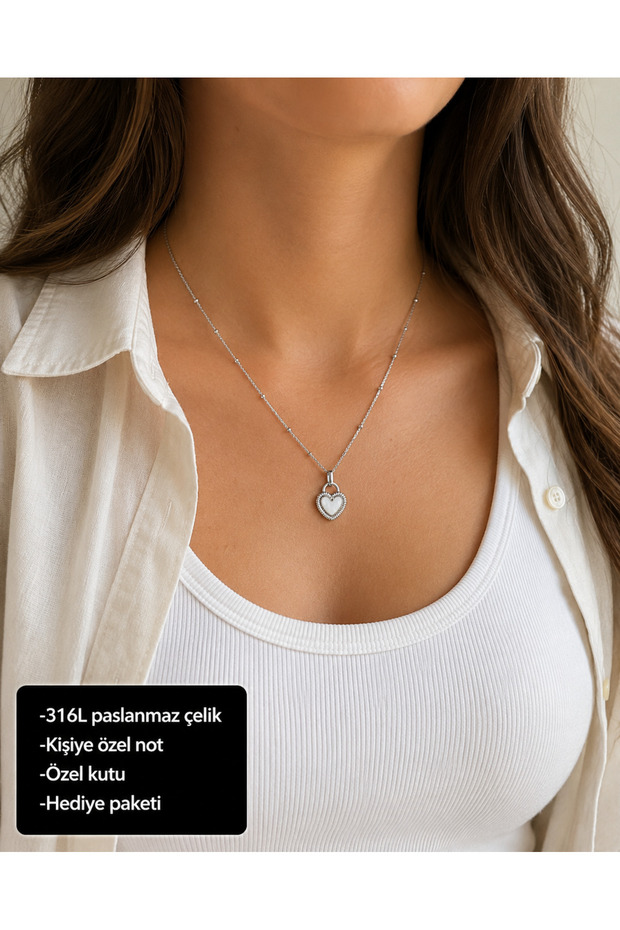 Liorenza Heart Women Necklace 316L Stainless Steel Elegant Gift Pendant