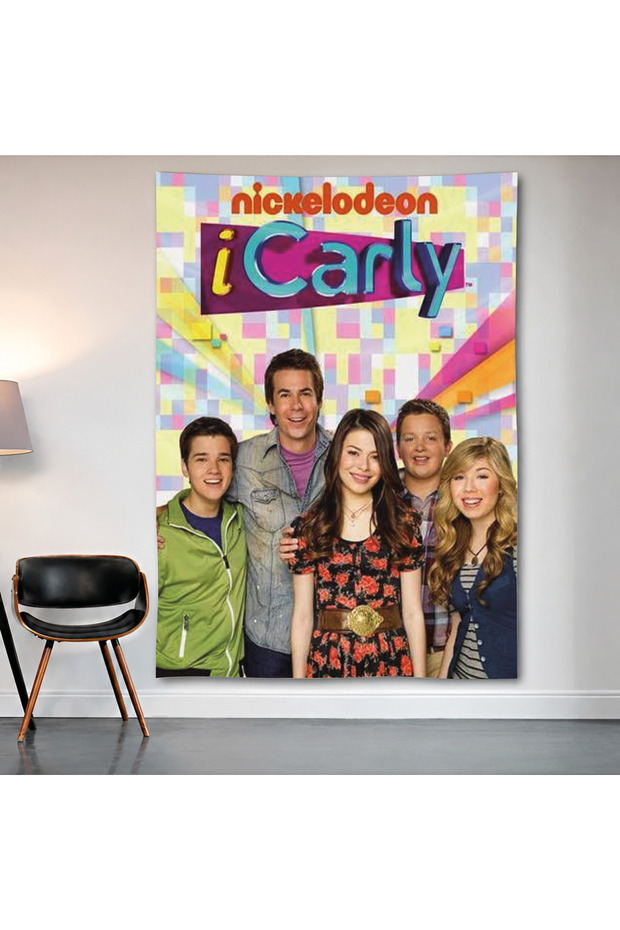 Icarly Wall Covering Wall Tapestry First Quality Satin Fabric Poster