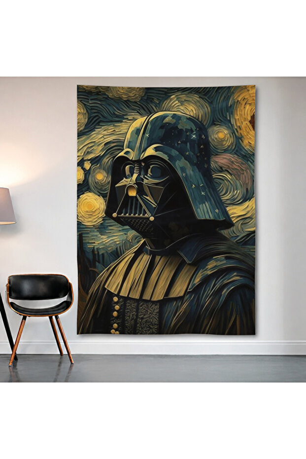 Darth Vader – Oil Painting Style Wall Covering Wall Tapestry First Quality Satin Fabric Poster