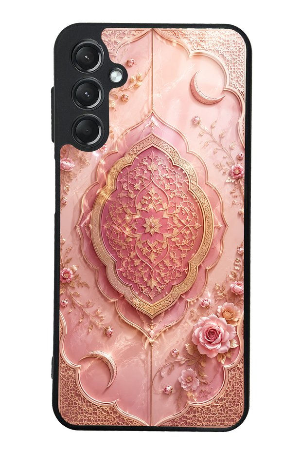 Samsung A24 Blush Crescent Palace Design Glossy Phone Case