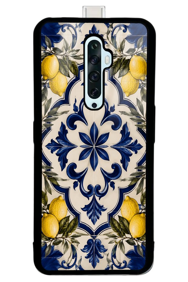 Oppo Reno 2Z Royal Lemon Mosaic Design Glossy Phone Case