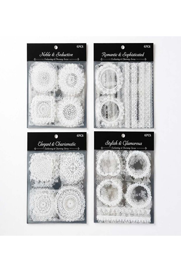 Vintage Lace Scrapbook Sticker Set