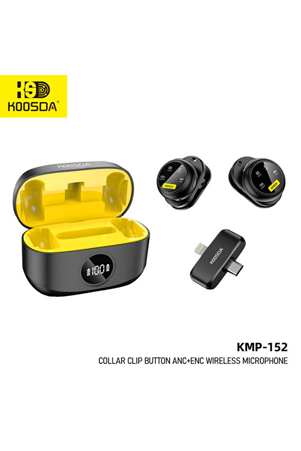 KMP-152 Clip-On Wireless Microphone – ANC & ENC for Professional Sound Quality