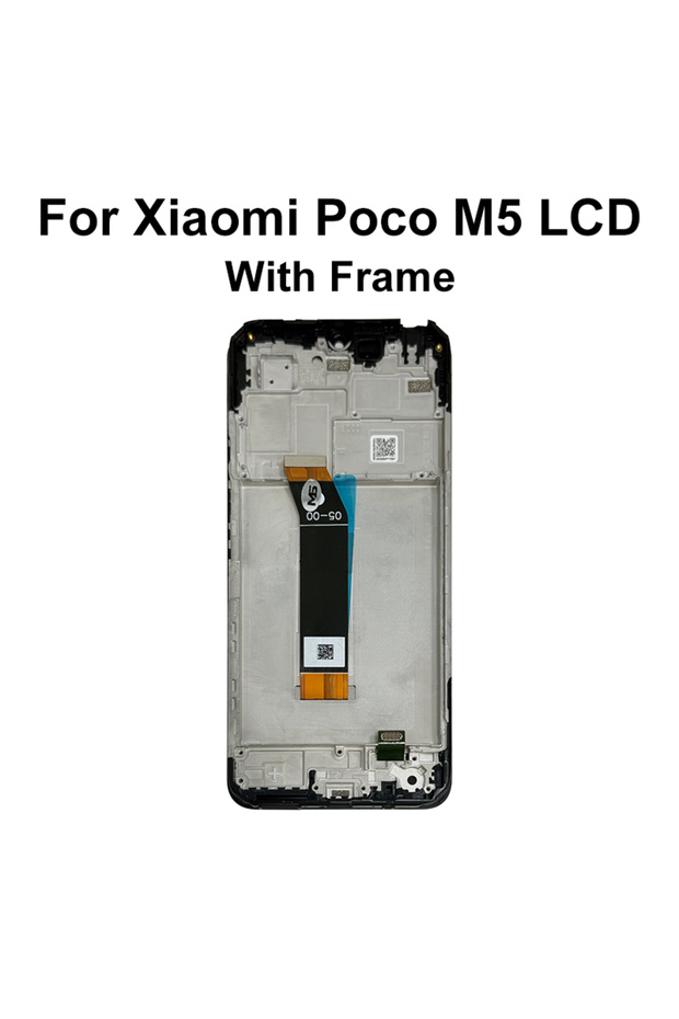 شاشة LCD سوداء مع إطار لهاتف POCO M5، شاشة لمس رقمية لهاتف POCO M5، شاشة عرض M4 5G LC