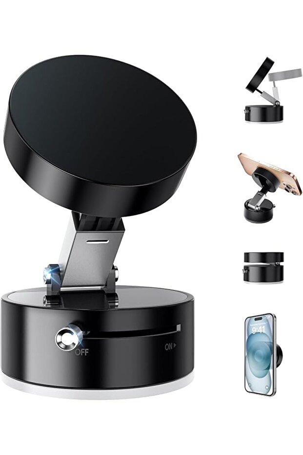 2025 New Vacuum Suction Magnetic Phone Holder, 360°Rotatable Vacuum Magnetic Phone Stand,