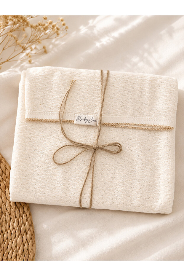 100% Cotton Jacquard Fabric Single Layer 80X90 cm Crochet Baby Blanket