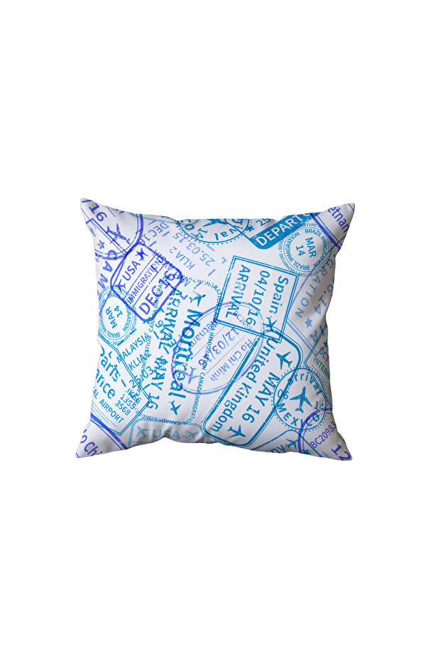 Blue Ticket Stamps Pillow, Gift