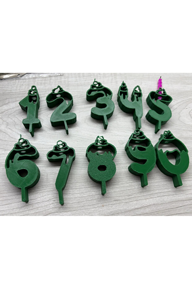 0-9 Number Candle Holder Set Birthday Cake Candle Apparatus