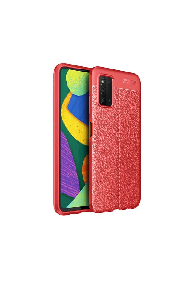 Galaxy A03S Case Leather Look Silicone with Camera Protection Ultimate Protection Brsa