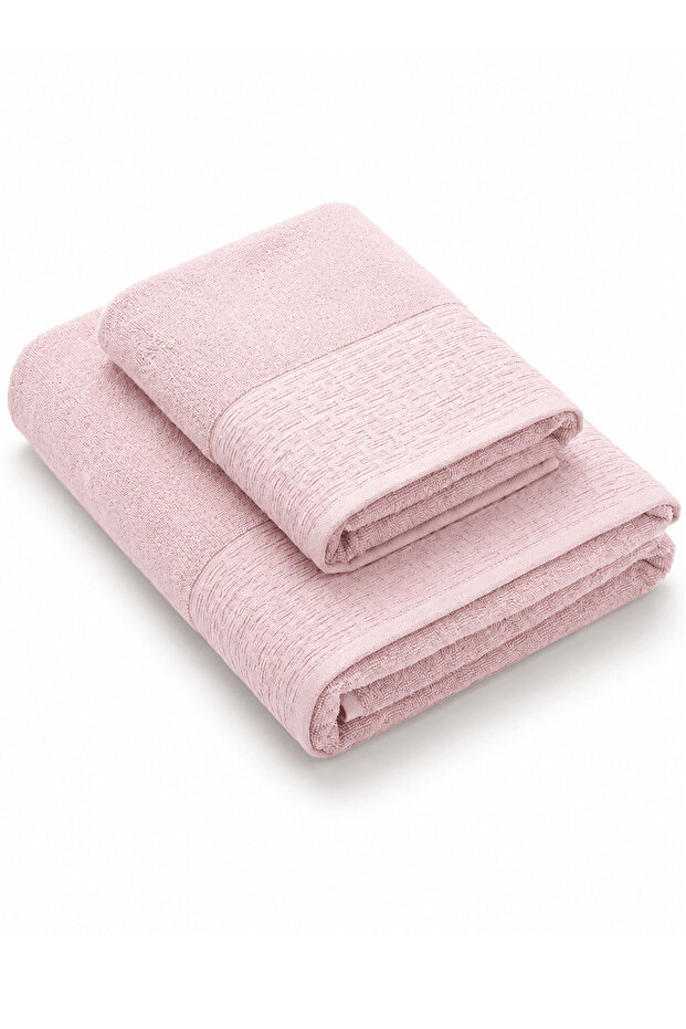 2 Piece Bath Towel Set 90X150 + 50X90 cm Elora