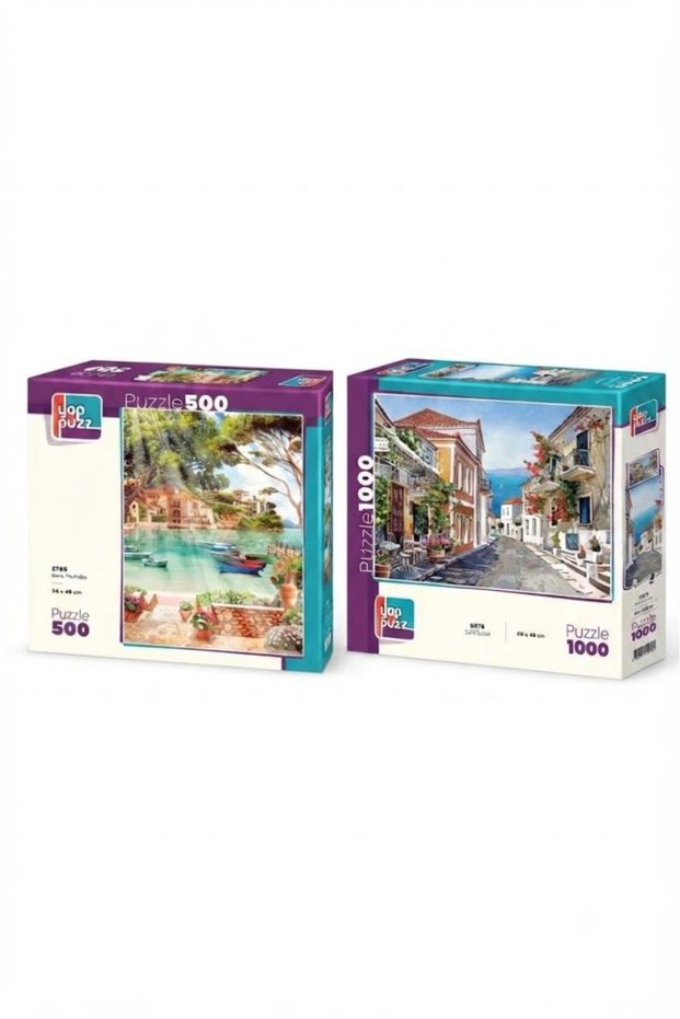 Sahil Sokak and Güneş Merhaba Double Set - 1000 + 500 Piece Double Puzzle Set