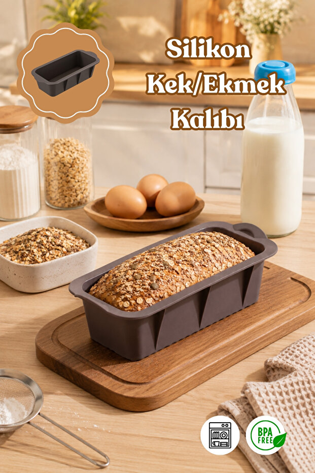 30003 Silicone Bread Mold Rectangular Cake Mold Anthracite 7*25cm