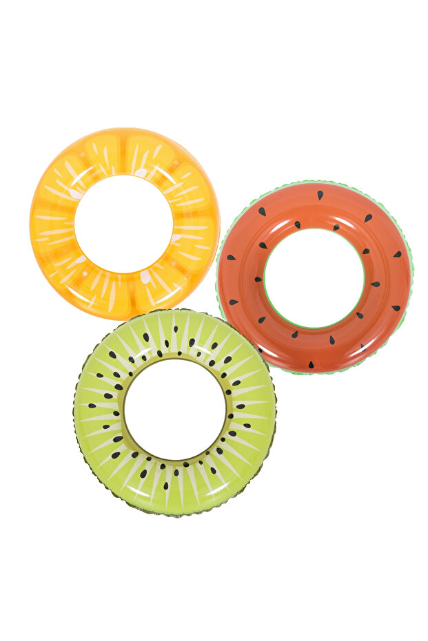 Fruit Slice Inflatable Pool & Beach Float Swim Ring, PVC, Assorted