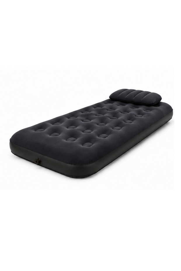 Double Inflatable Air Mattress Set, Hand Pump, 191x99x22cm, Navy