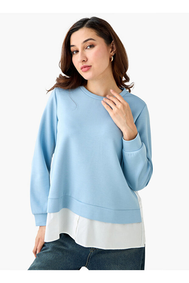 2 IN 1 KNIT WOVEN SHIRT
