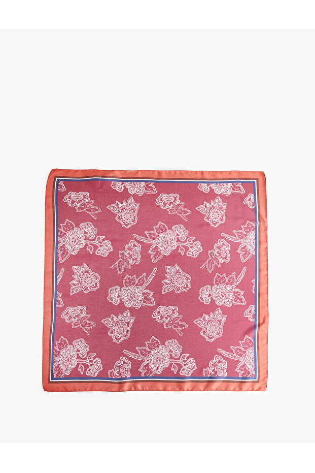 Square Patterned Satin Shawl Bandana