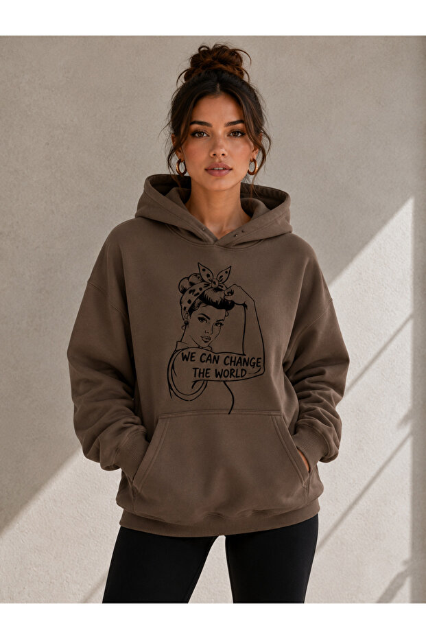 Women's Women's Power Design Printed Winter Sweatshirt