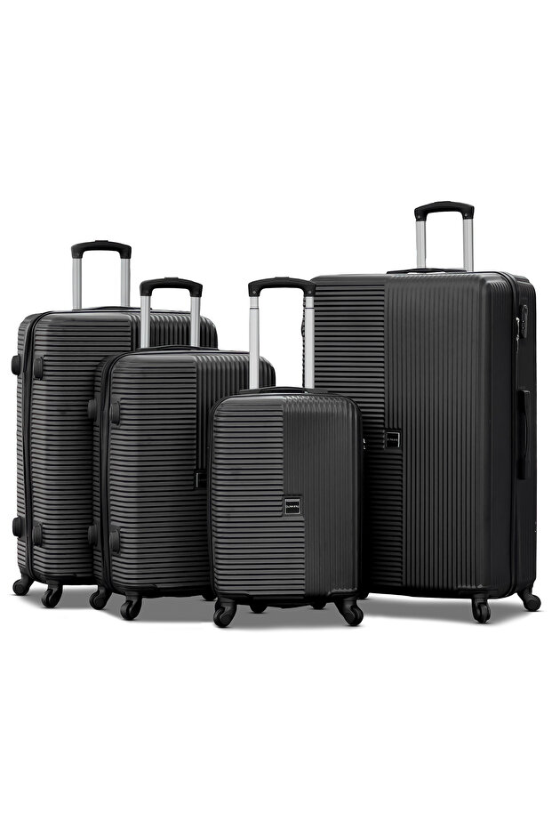 Hard Shell Horizo Vertic ABS Lightweight 4 PCS SET (20/24/28/32 Inch) Luggage, Combination Lock Suitcase