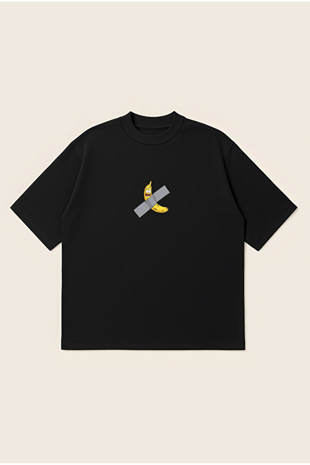 Banana Rick Printed Oversize Boxy Cut Unisex 100% Cotton Tshirt | Streetwear