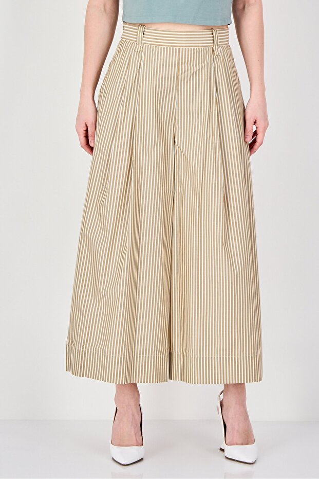 Women Regular Fit Stripe Wide Leg Pants, Multicolor