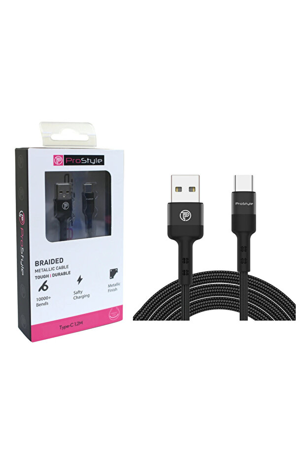 PSCB4 USB A to C Cable 1.2M Black