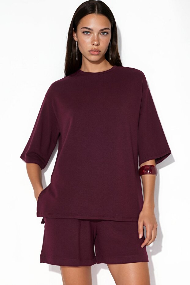 Busem Women's Loose Fit Crew Neck T-Shirt