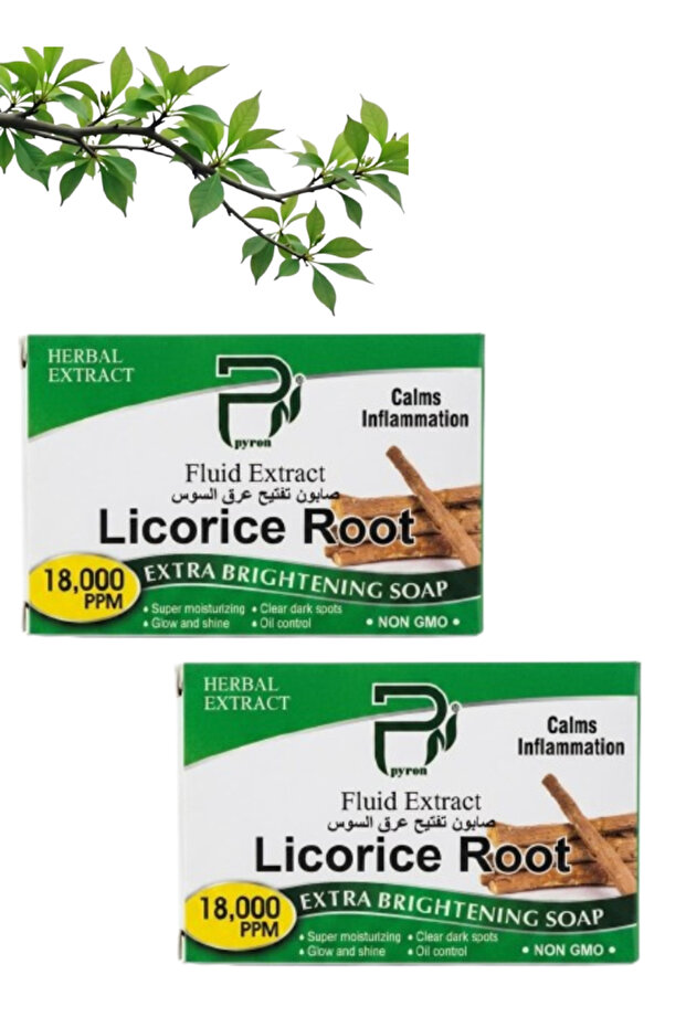2 Pieces Licorice Root Soap Whitening And Moisturizing 100gram