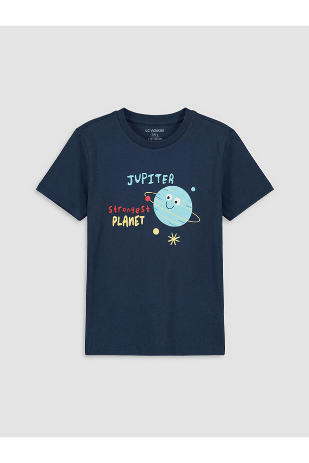 تي شيرت NEVAVM للأولاد مطبوع عليه Planet With Difference