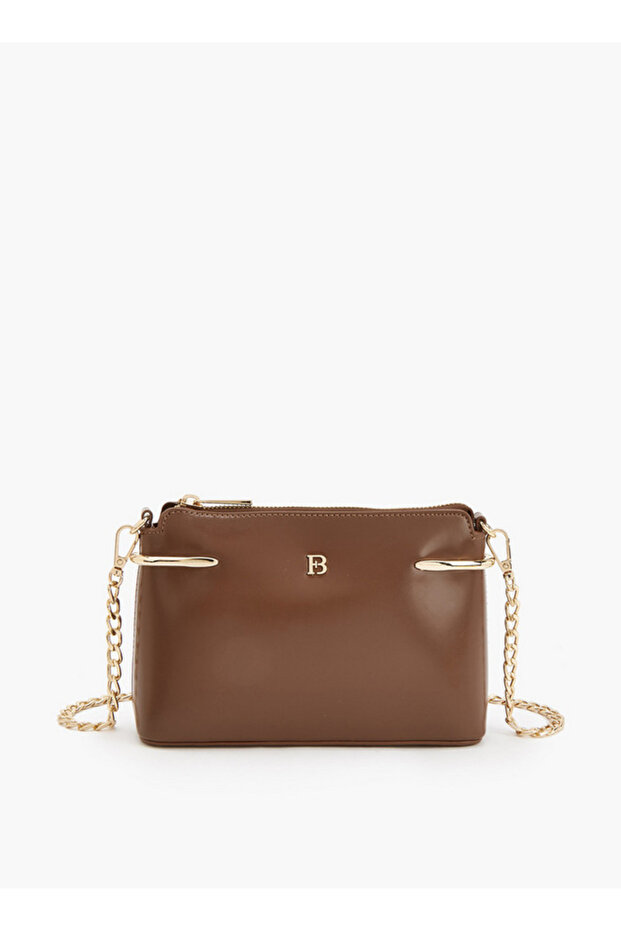 Crossbody Bag with Chain Accent