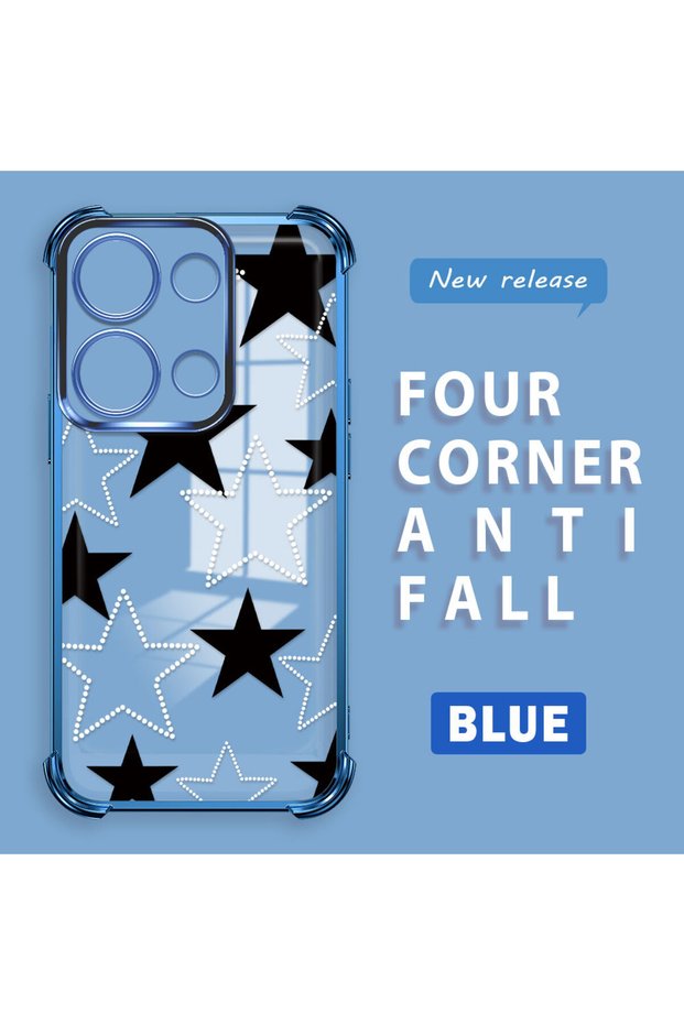Redmi Note 13 Pro 4g Compatible Transparent Back Four-Corner Reinforced Impact Protection Silicone Case