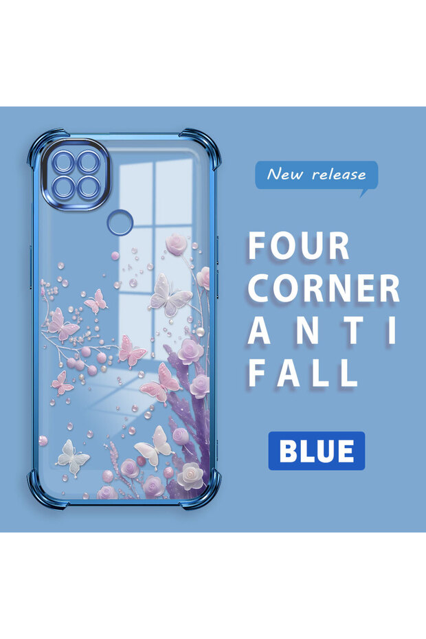 Xiaomi Redmi 10A Compatible Transparent Back Four-Corner Reinforced Impact Protection Silicone Case