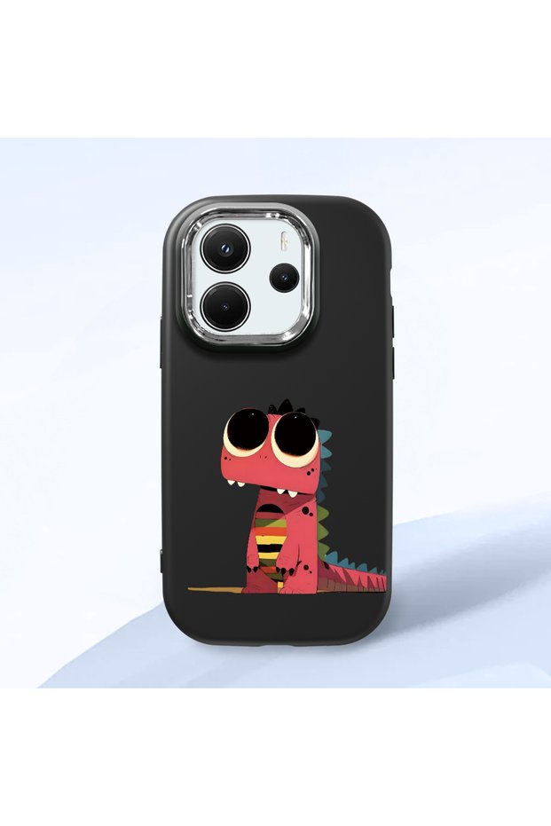 Redmi Note 14 4g Compatible Black Silicone Case with Shock-Absorbing Camera Protections