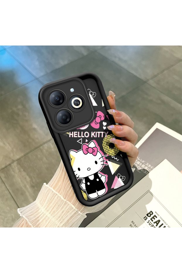 Tecno Spark 20/20C Compatible Black Silicone Case Shockproof with Camera Protection