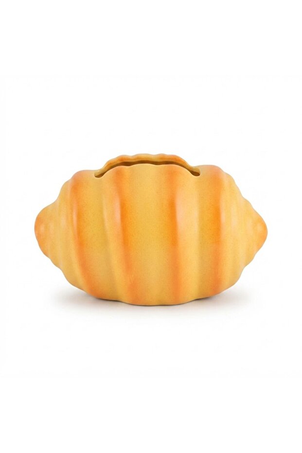 Yellow & Orange Seashell Ceramic Napkin Holder – 22×15 cm