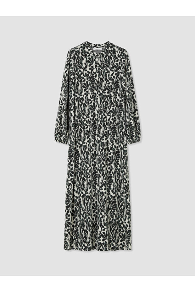 Sparkling Choices from Shining Store: Embroidered Dress with High Collar