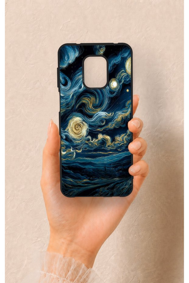 Redmi Note 9 Pro 9S Compatible Starry Night Pattern Silicone Case