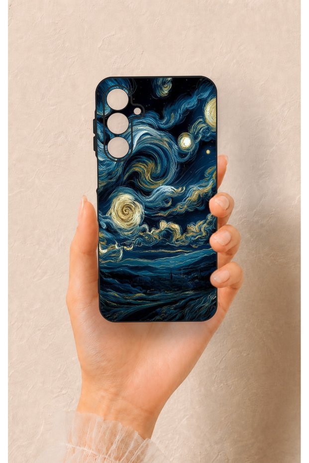 Samsung A16 Compatible Starry Night Patterned Silicone Case