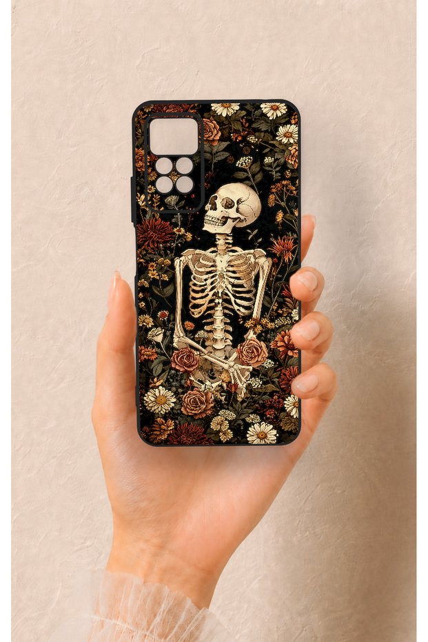 Redmi Note 11 Pro 4g Compatible Flower Skeleton Pattern Silicone Case