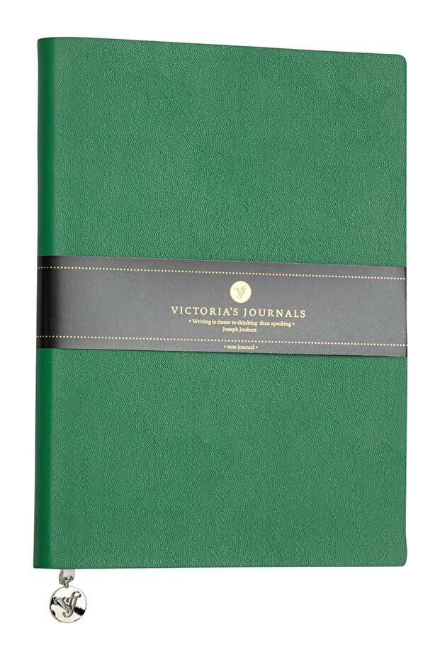 Victorias Journals Smyth Classic Flexible Cover Lined Notebook, 14.8X21 cm - Green