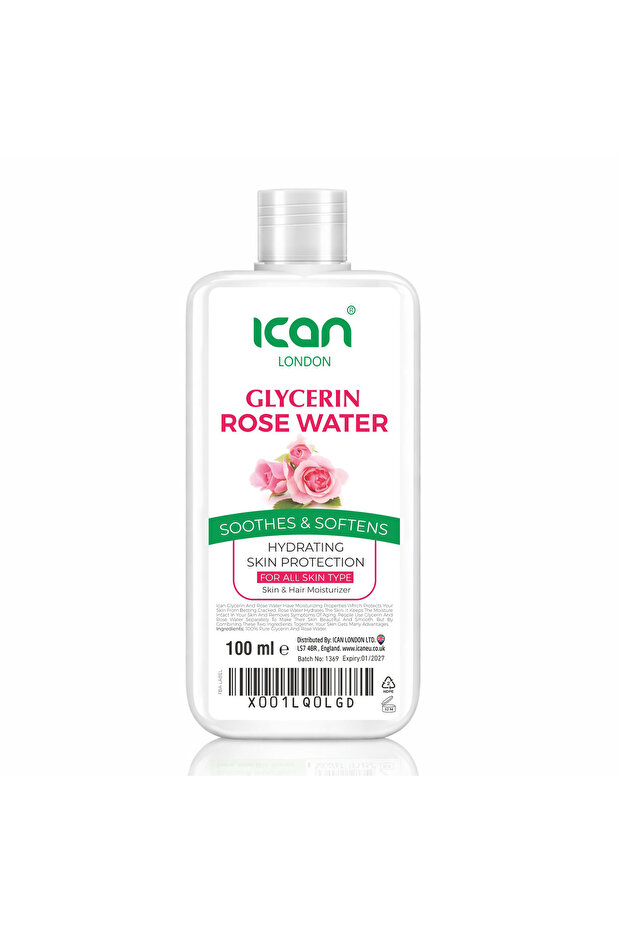 Rose Water Glycerine 100ml | Hydrating Skin Moisturizer for Face & Body