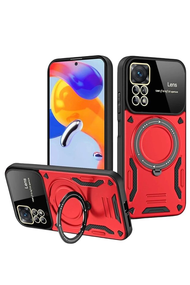 Aconcept Realme 11 Pro Plus Cover with Joy Lens Stand (32041) - Red