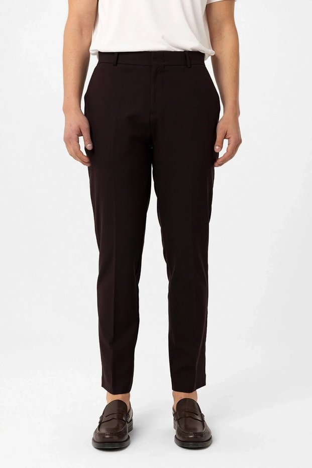 Dark Brown Slim Fit Comfort Men's Trousers