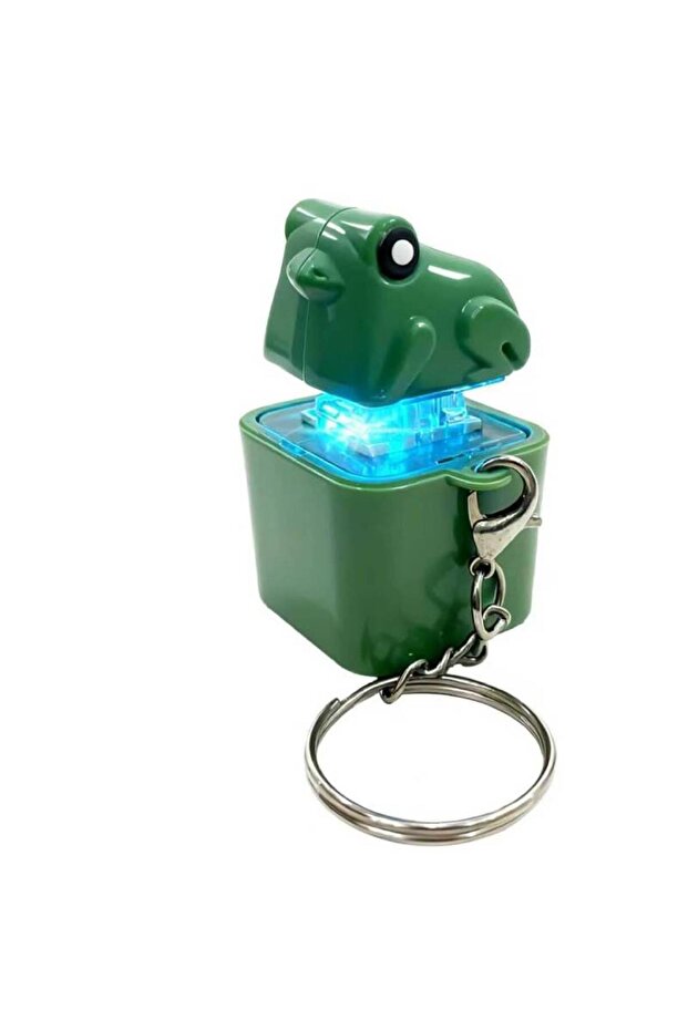 little frog Small Yellow Duck and Frog Keychain, Duck Frog Clicker with LED Light, Adult Stress Reli
