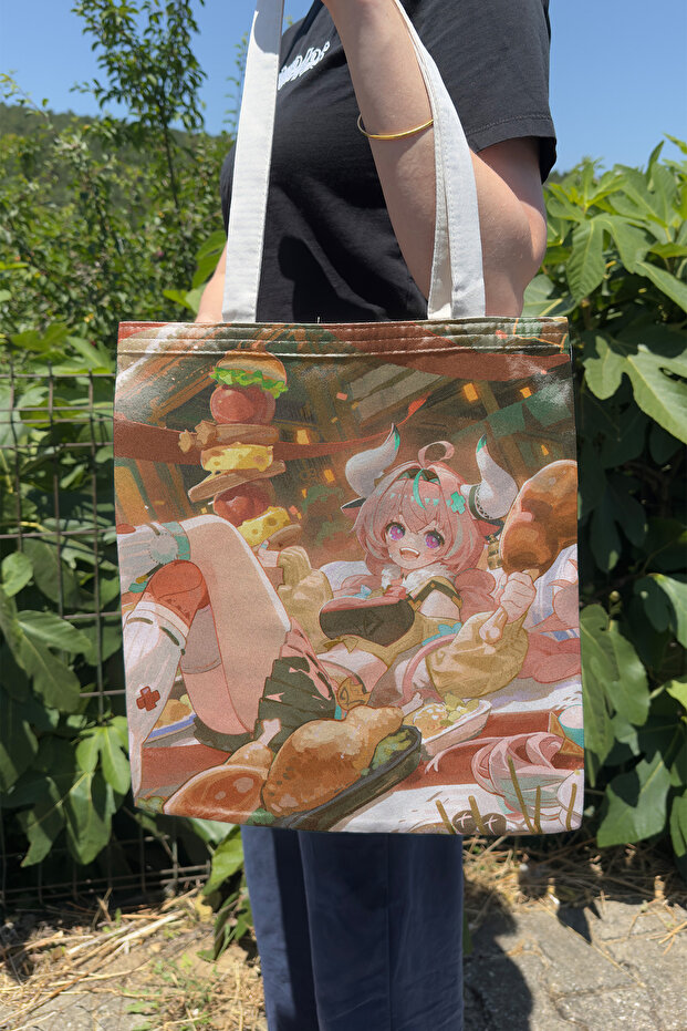 Varesa Genshin Impact V3 Double-Sided Canvas Print Tote Bag Anime Bag