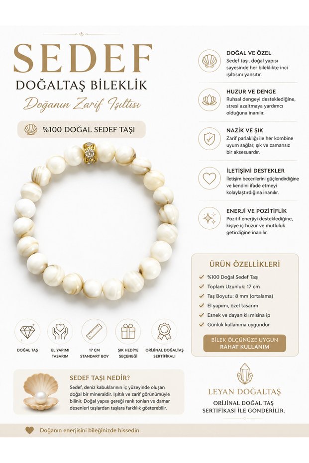 Stone Natural Stone Bracelet 17 cm
